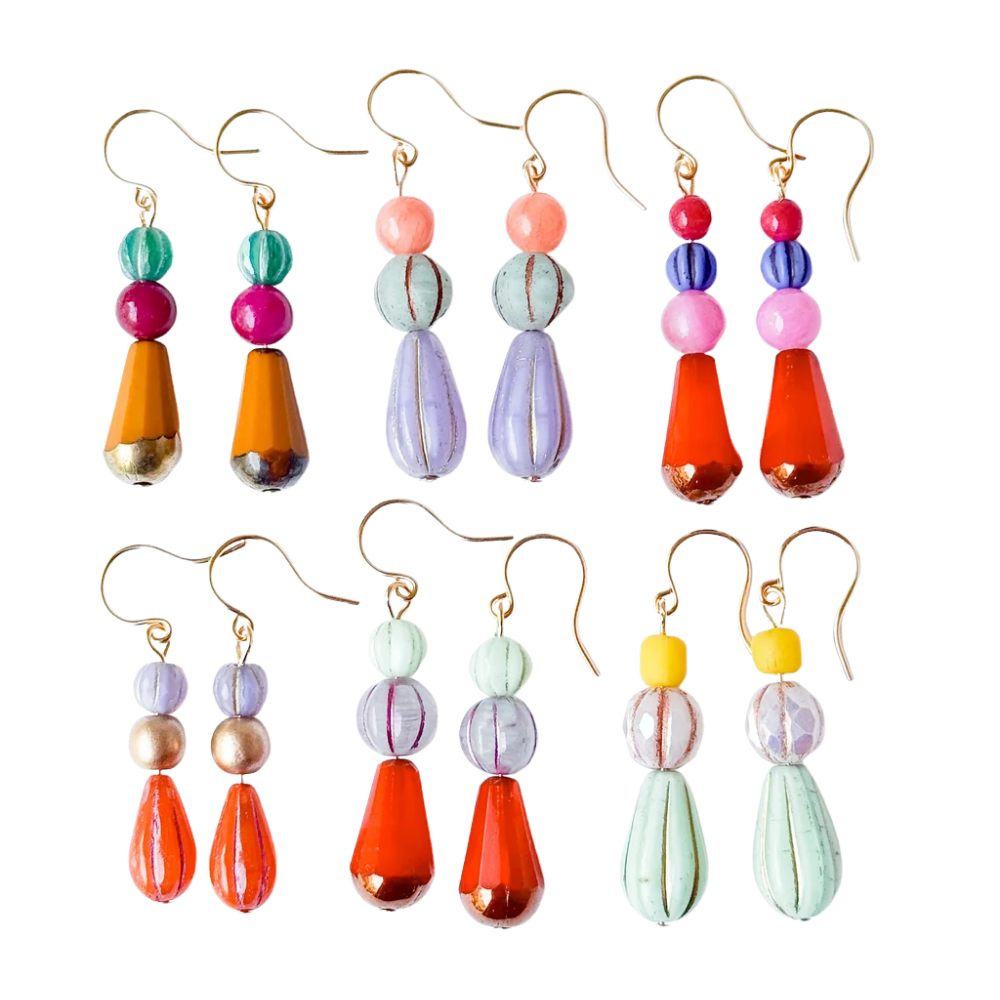 Czech Glass Drop Earrings
