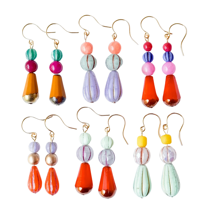 Czech Glass Drop Earrings