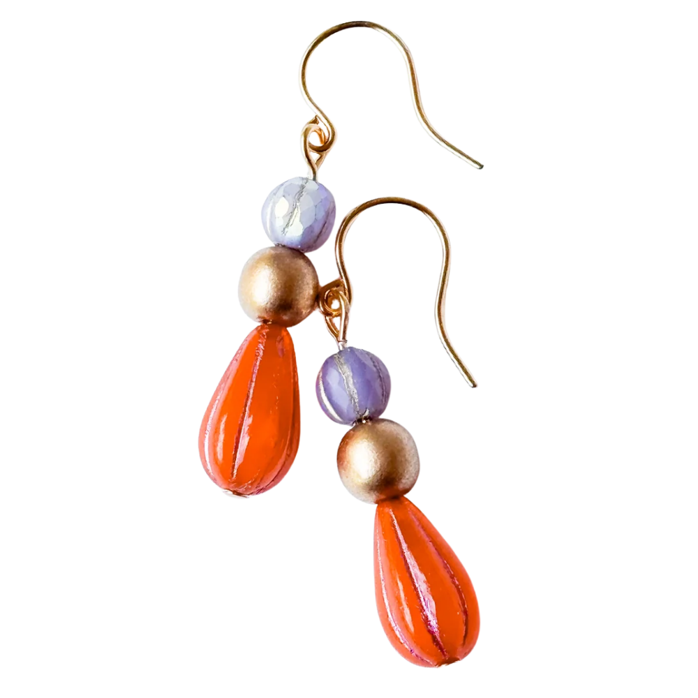 Czech Glass Drop Earrings