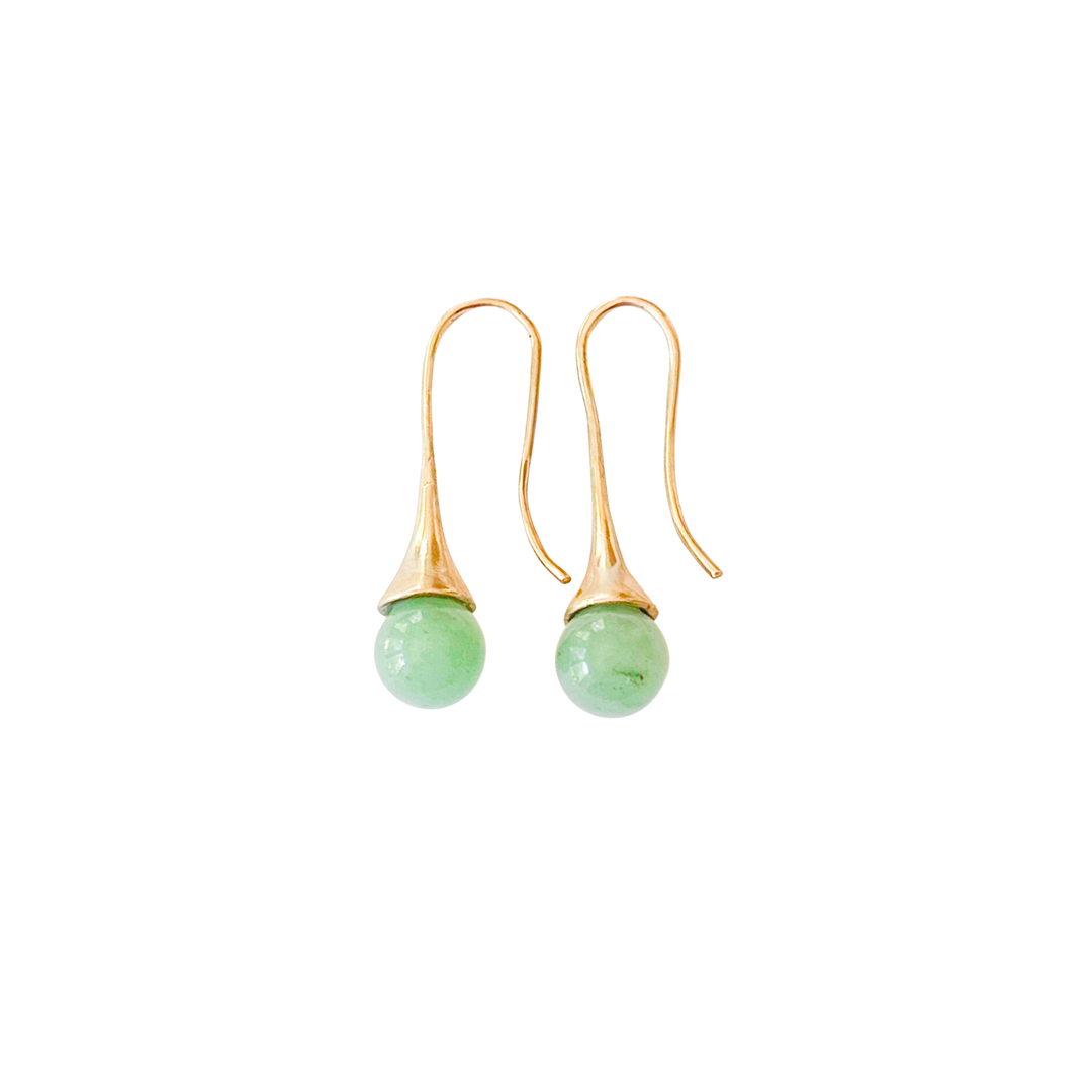 Green Aventurine Teardrop Earrings