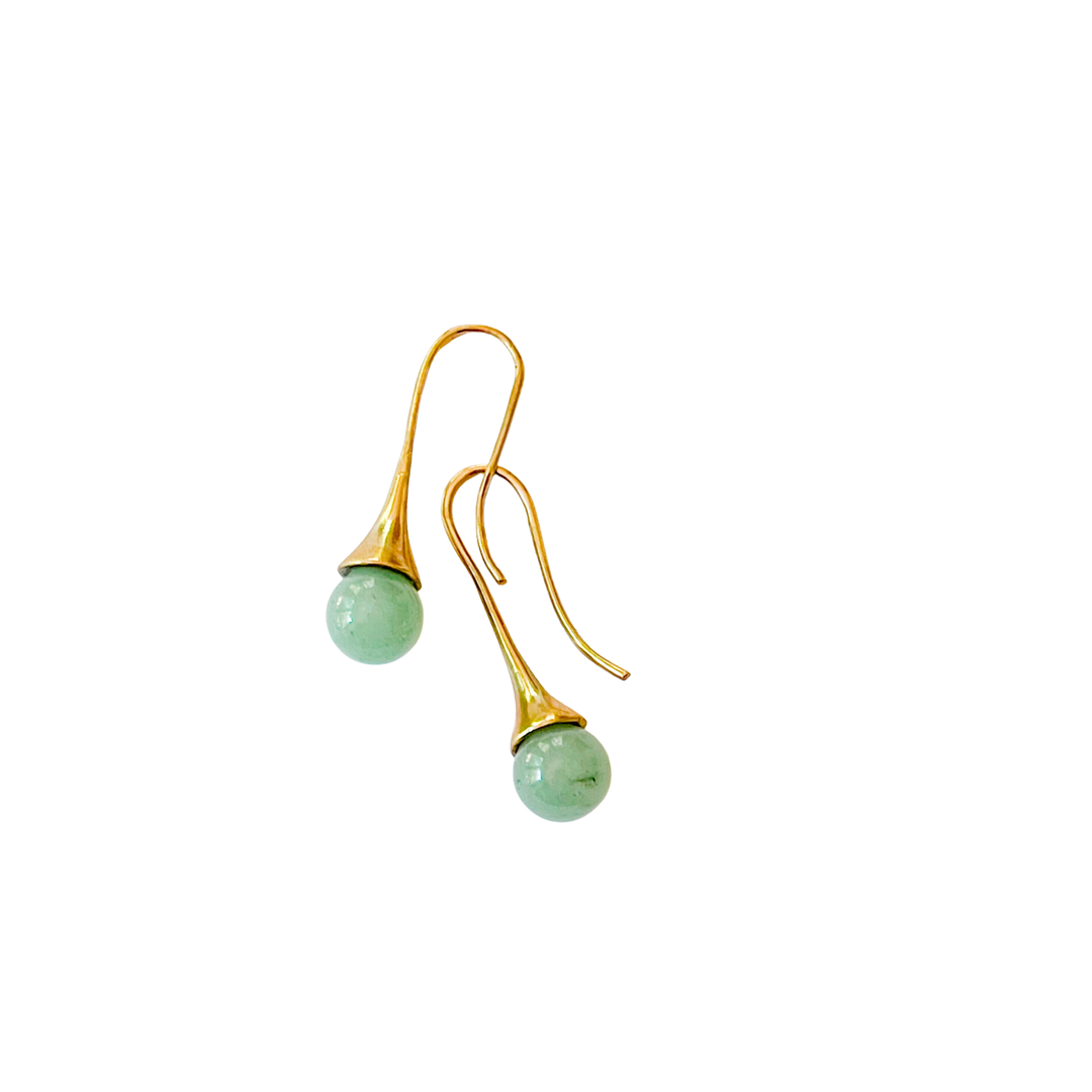 Green Aventurine Teardrop Earrings