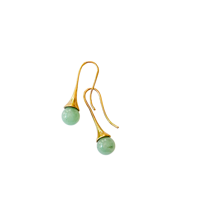 Green Aventurine Teardrop Earrings