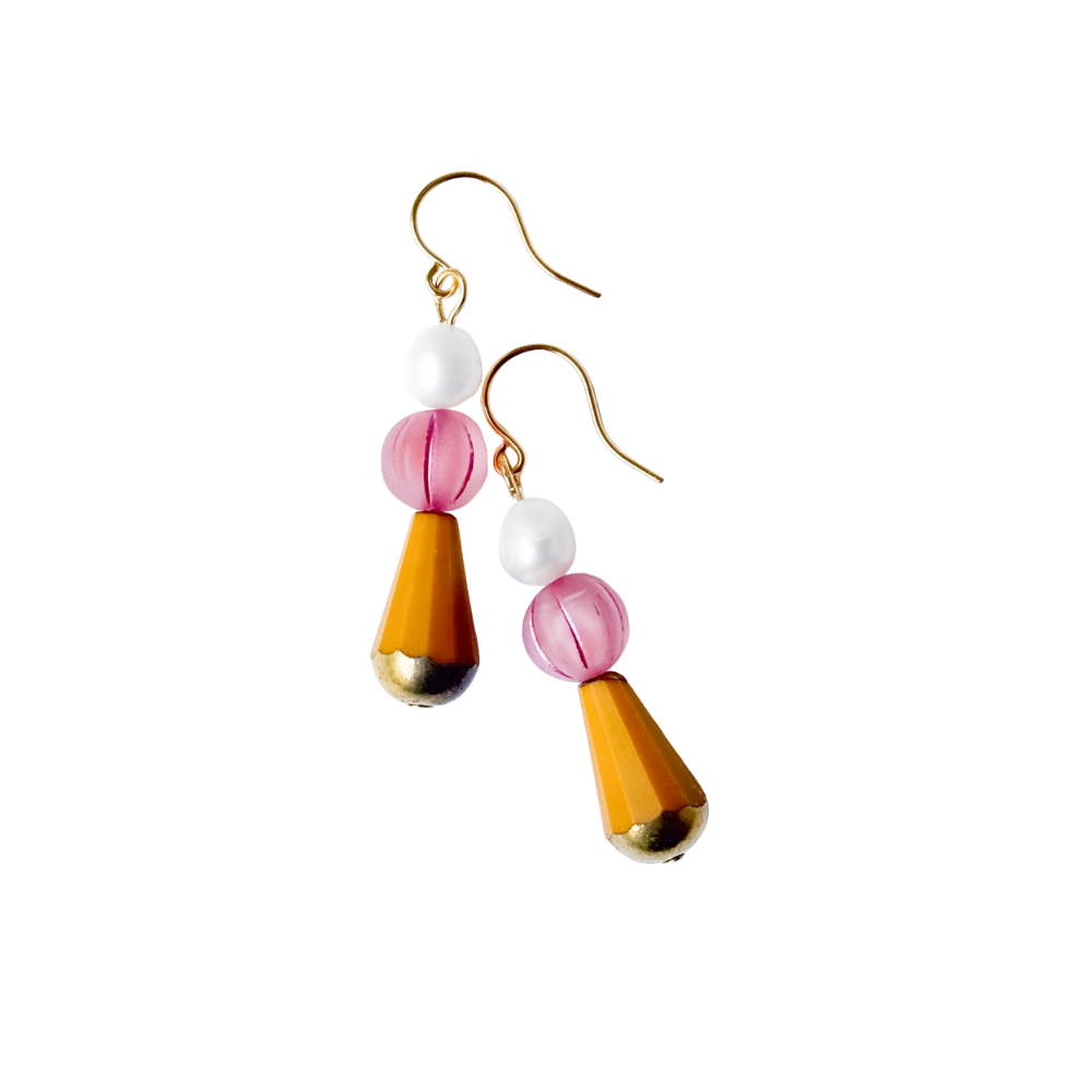Czech Glass Drop Earrings