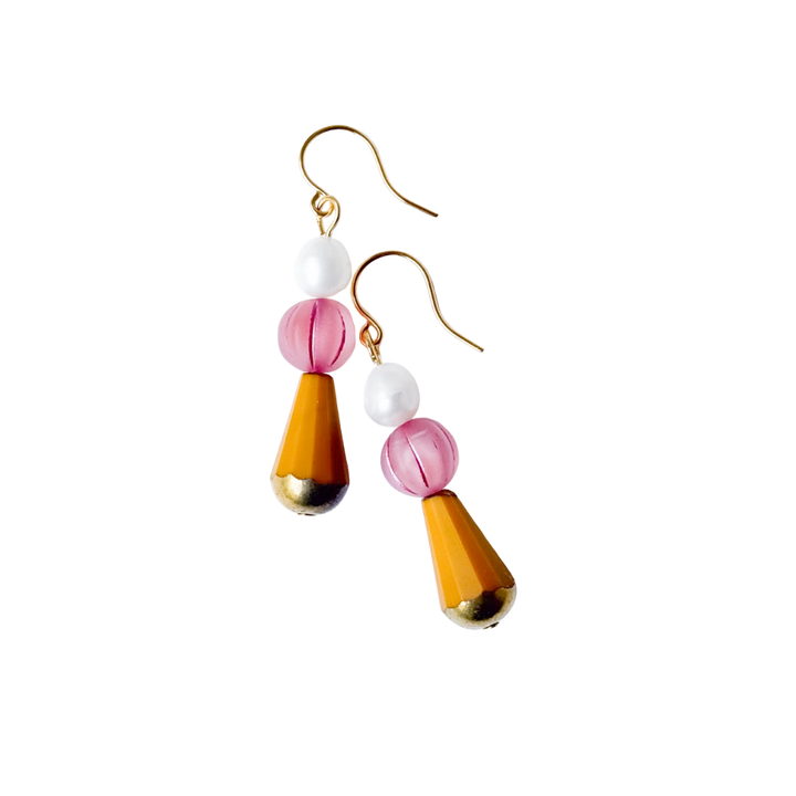 Czech Glass Drop Earrings
