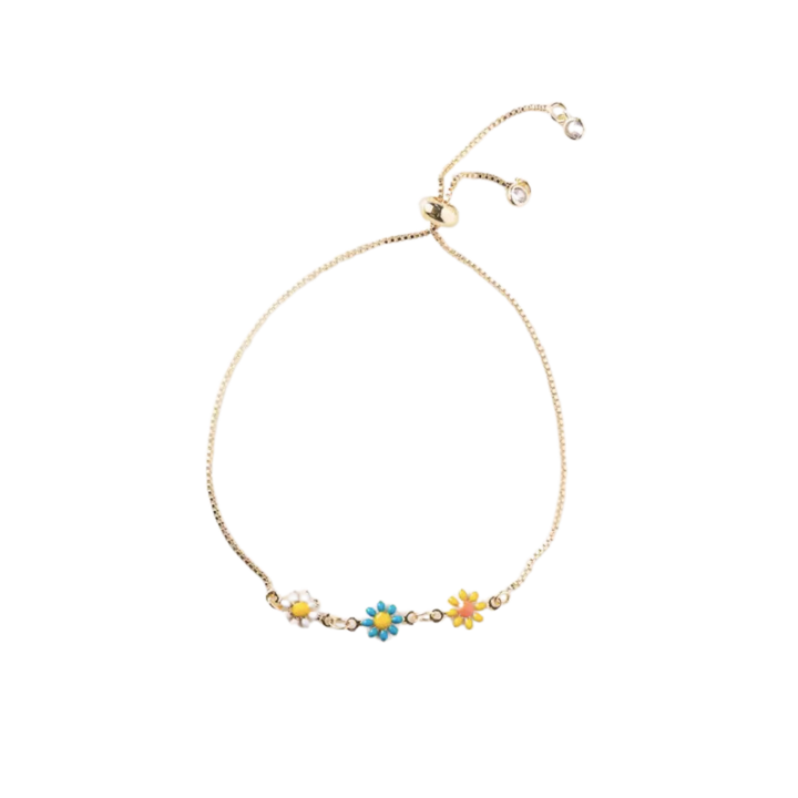 Daisy Gold Slider Bracelet