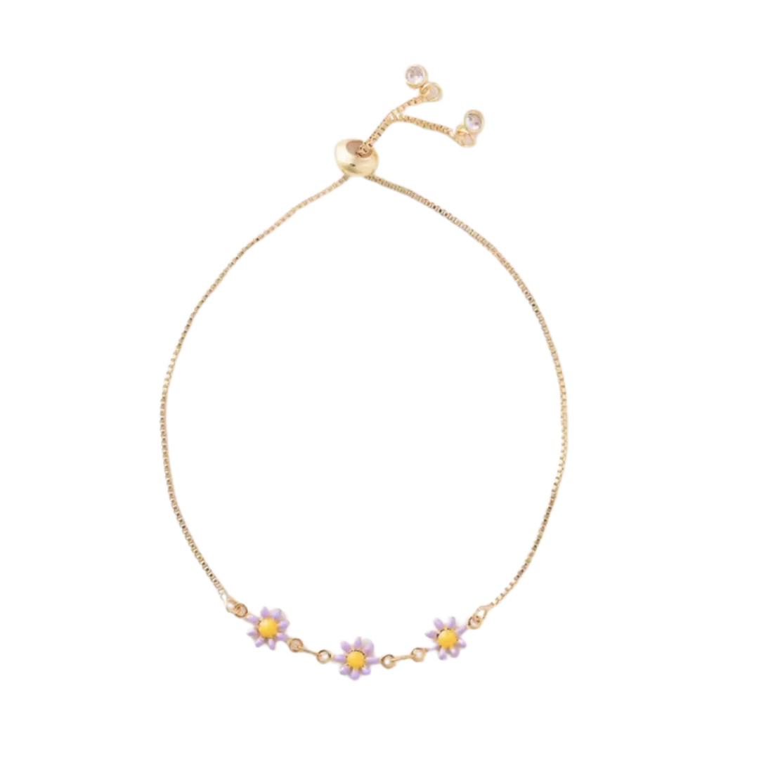 Daisy Gold Slider Bracelet