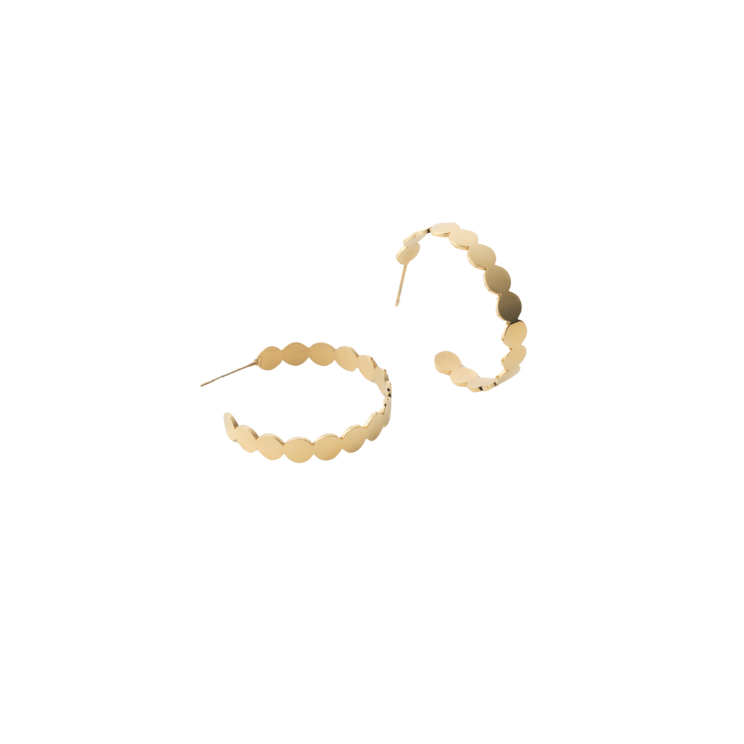 Geneva Gold Disk Hoops