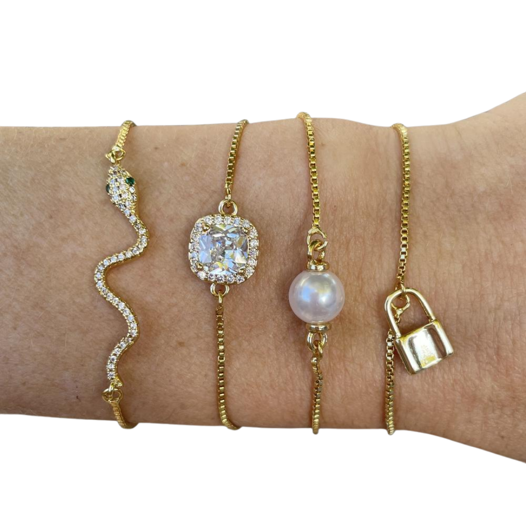 Presley Golden Slider Bracelets