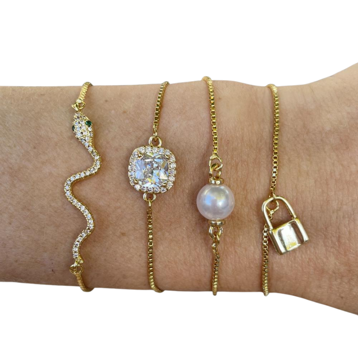 Presley Golden Slider Bracelets