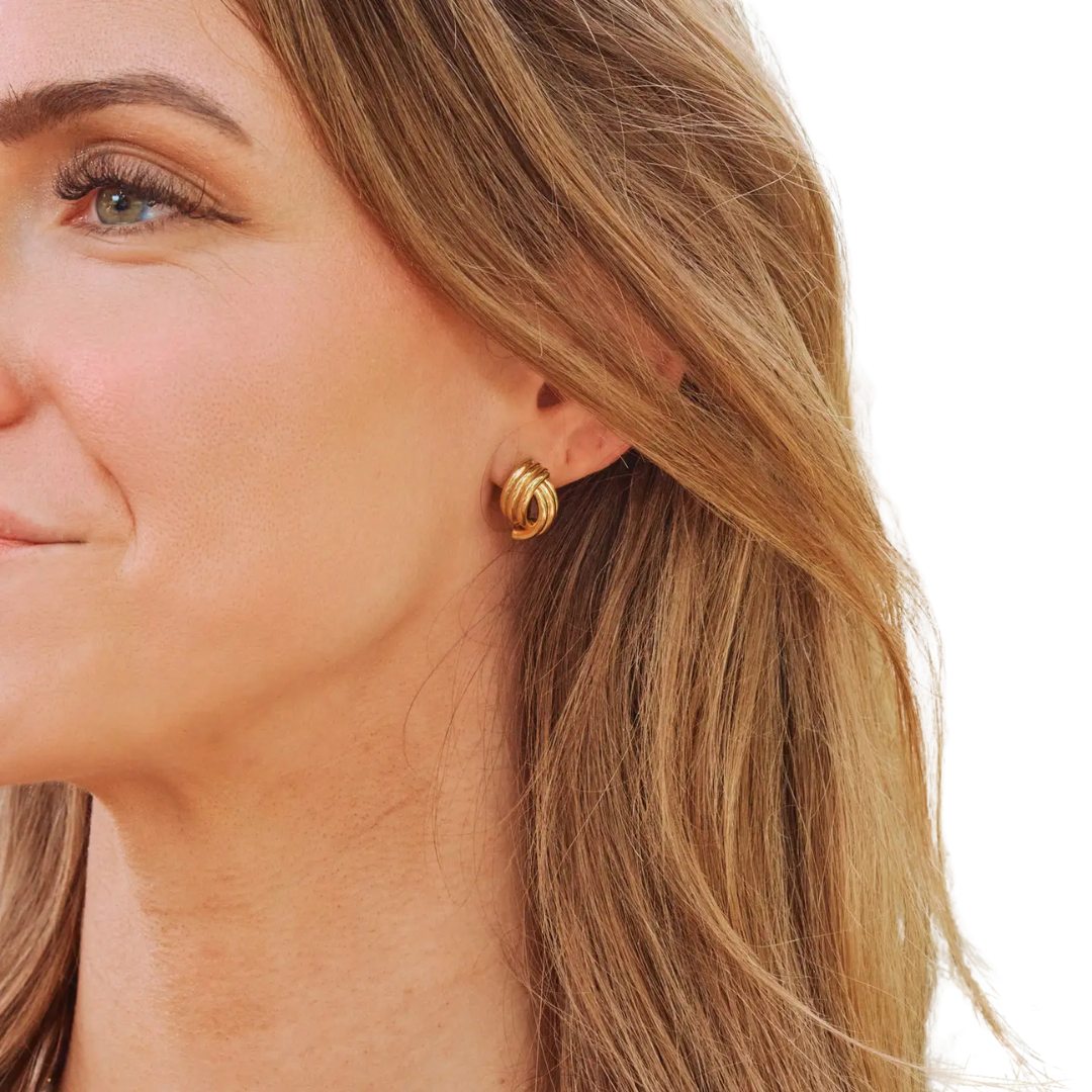 Gold Knot Studs