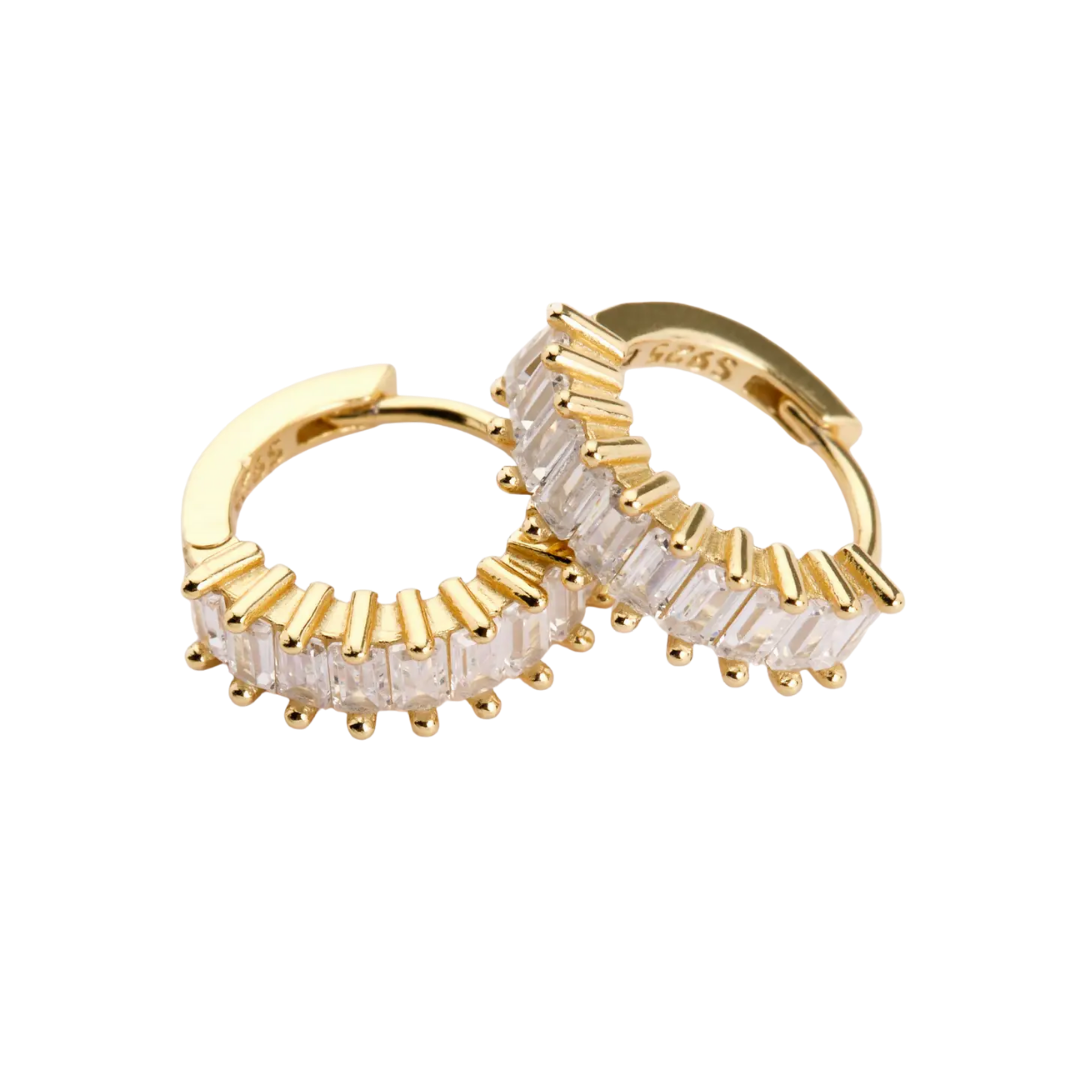 Small Esther Diamond Huggies