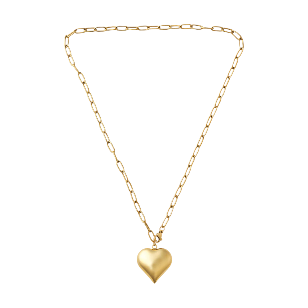 Bubble Heart Chain Necklace