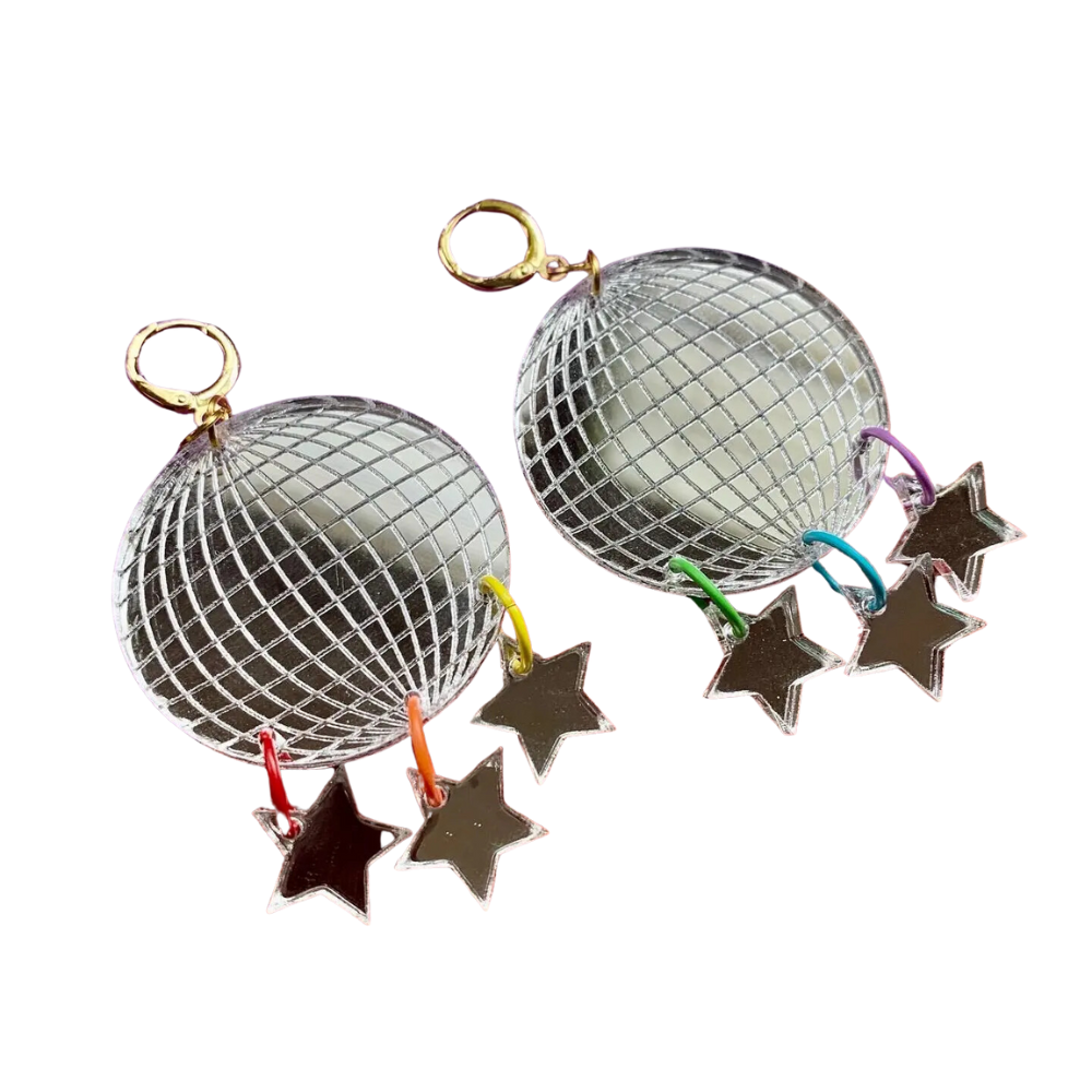 Disco Ball Stars Earrings