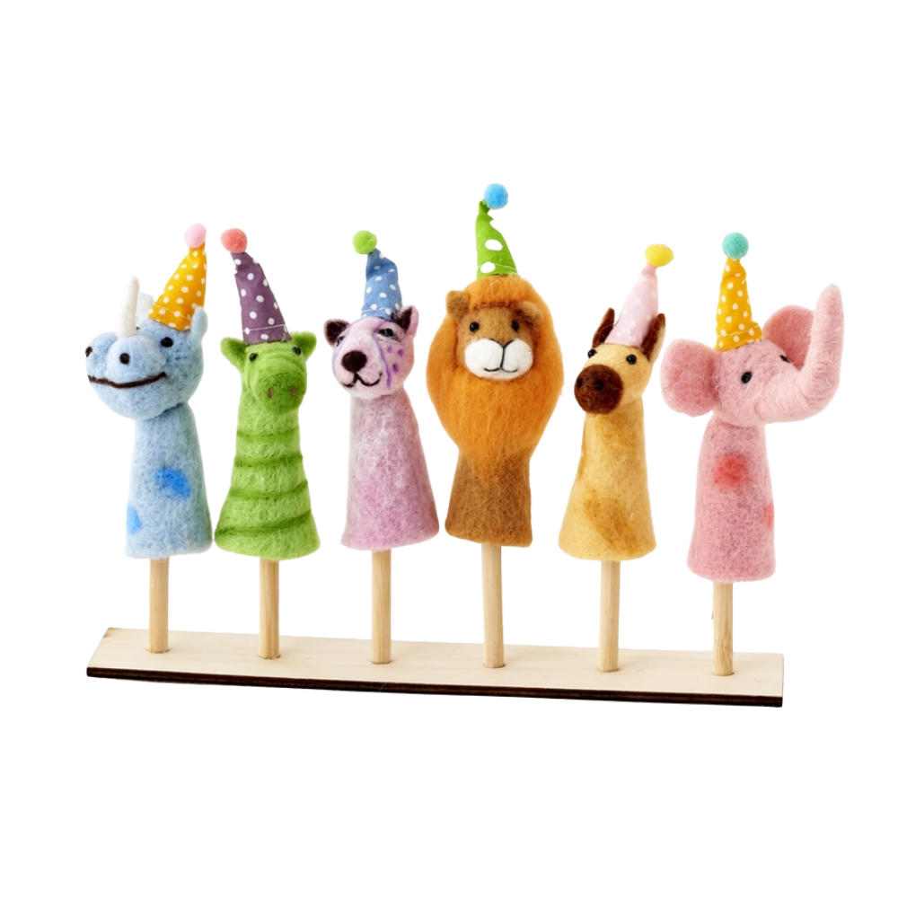 Party Animals Felt Finger Puppets