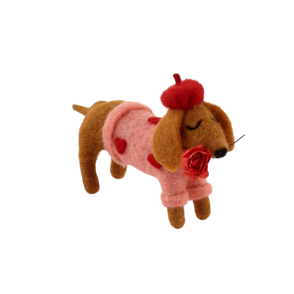 Felt Valentine Dog