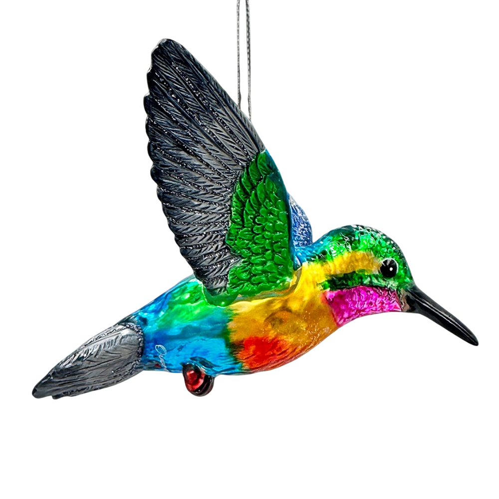 Glass Hummingbird Ornament