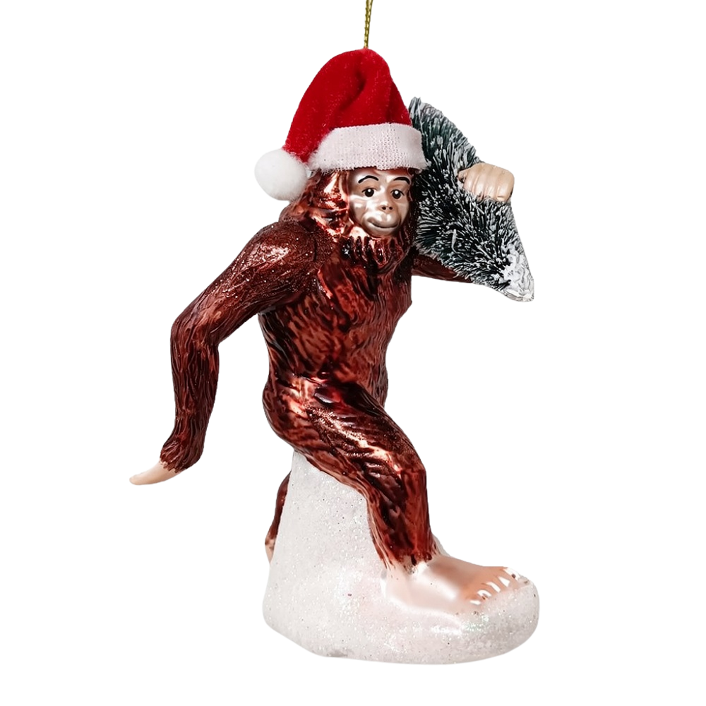 Glass Bigfoot Ornament
