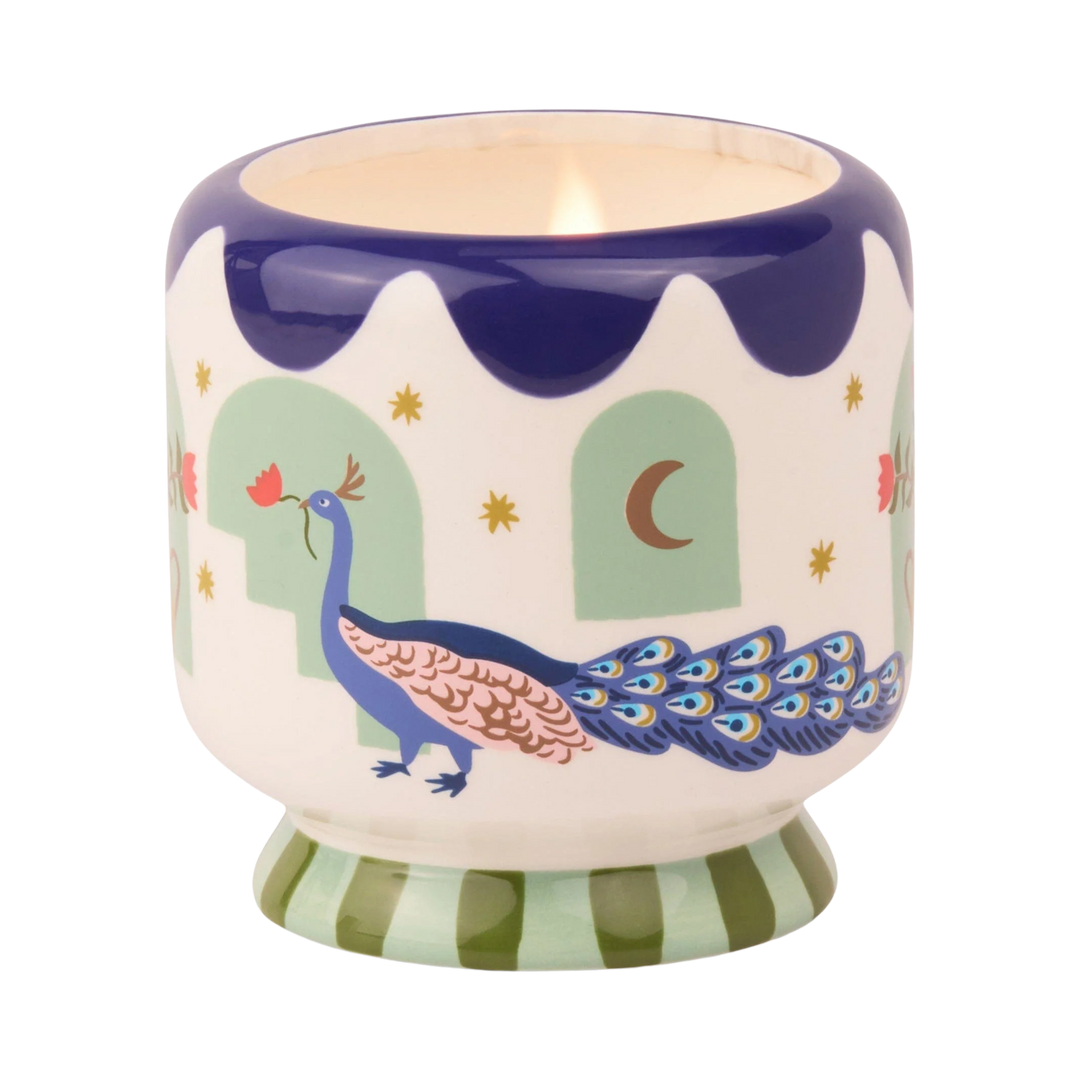 A Dopo 8oz Handpainted Ceramic Candle