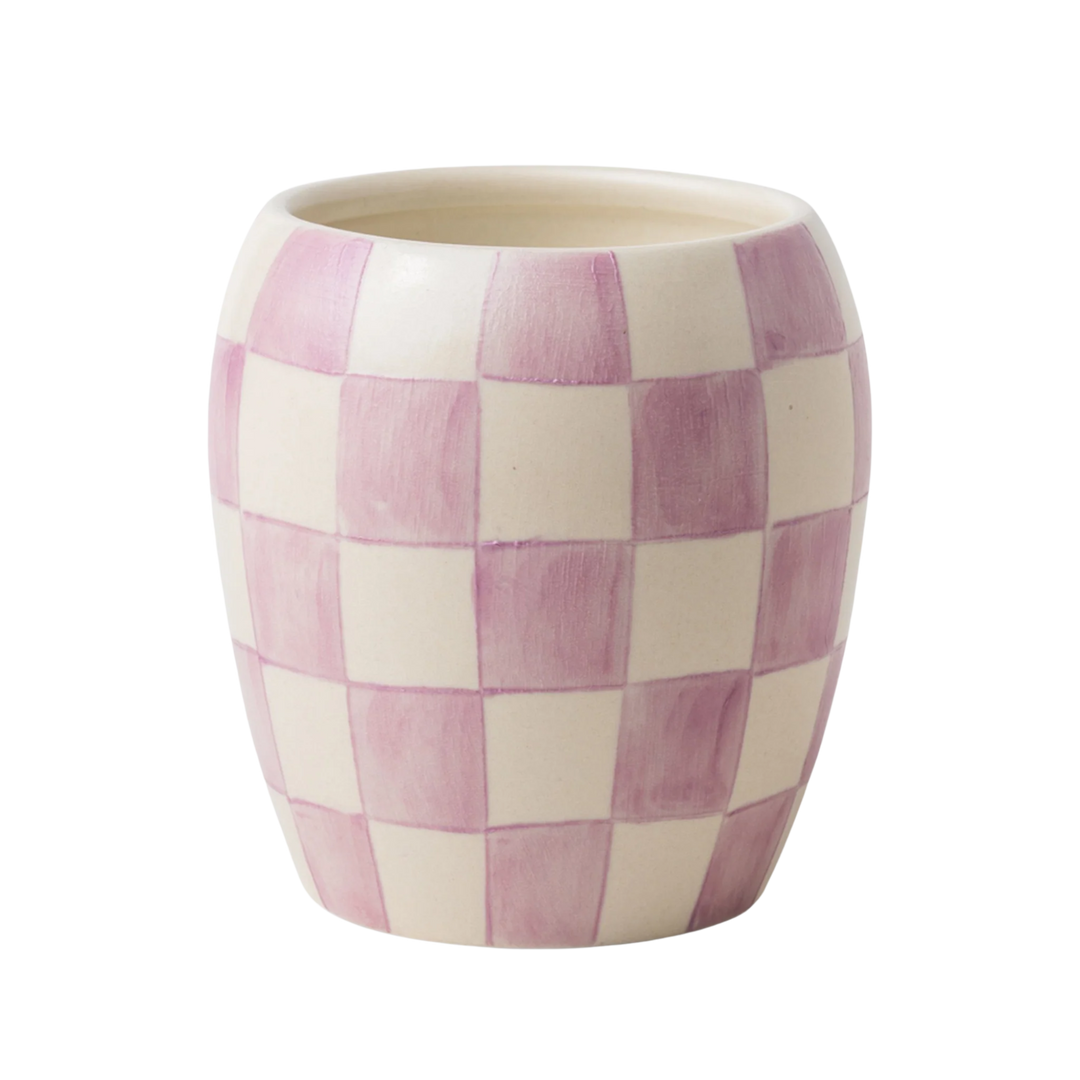 Checkmate 11oz Checker Candle Checkered Porcelain Vessel Candle