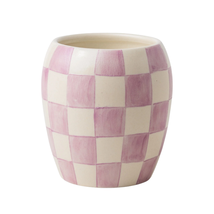 Checkmate 11oz Checker Candle Checkered Porcelain Vessel Candle