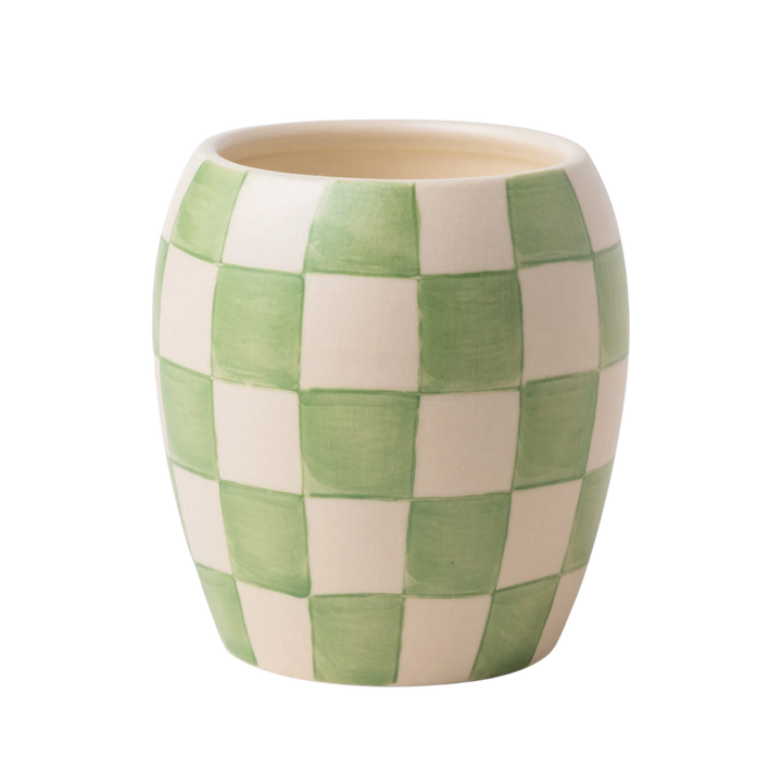 Checkmate 11oz Checker Candle Checkered Porcelain Vessel Candle