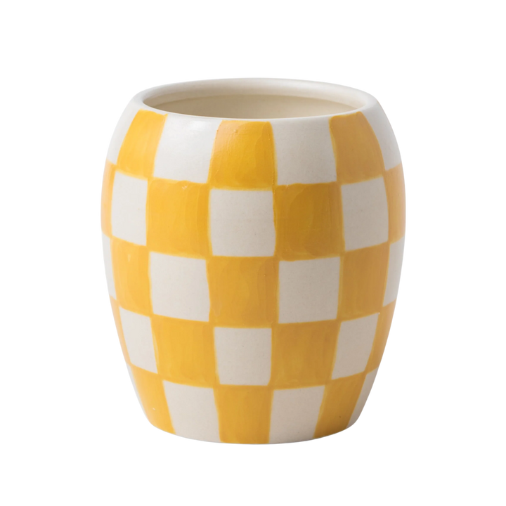 Checkmate 11oz Checker Candle Checkered Porcelain Vessel Candle