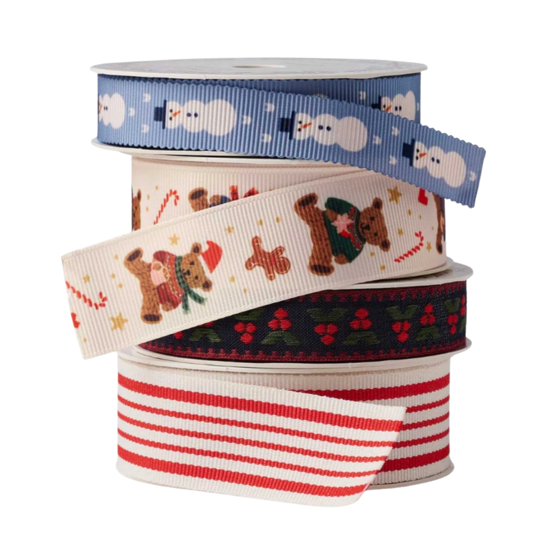 Beary Christmas Assorted Holiday Ribbon Set