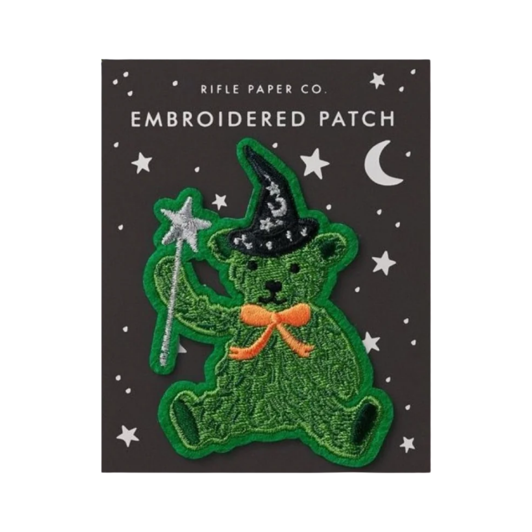 Halloween Bear Embroidered Iron-On Patch