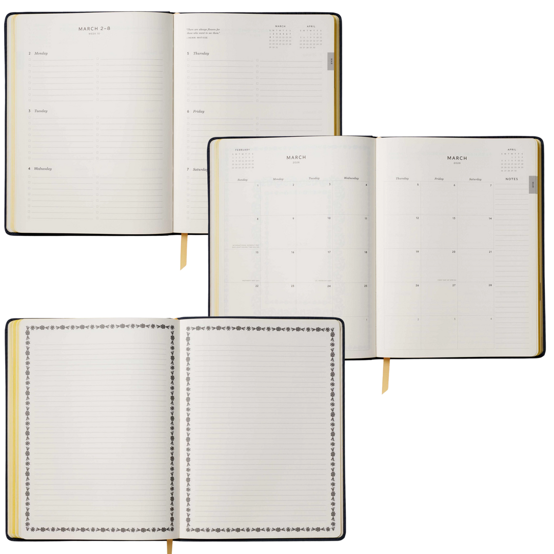 2026 Wildwood 12-Month Embroidered Bookbound Planner