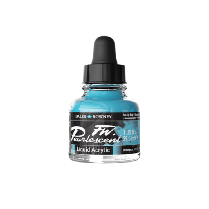 FW Pearlescent Liquid Acrylic Ink 1oz - Sun-Up Blue