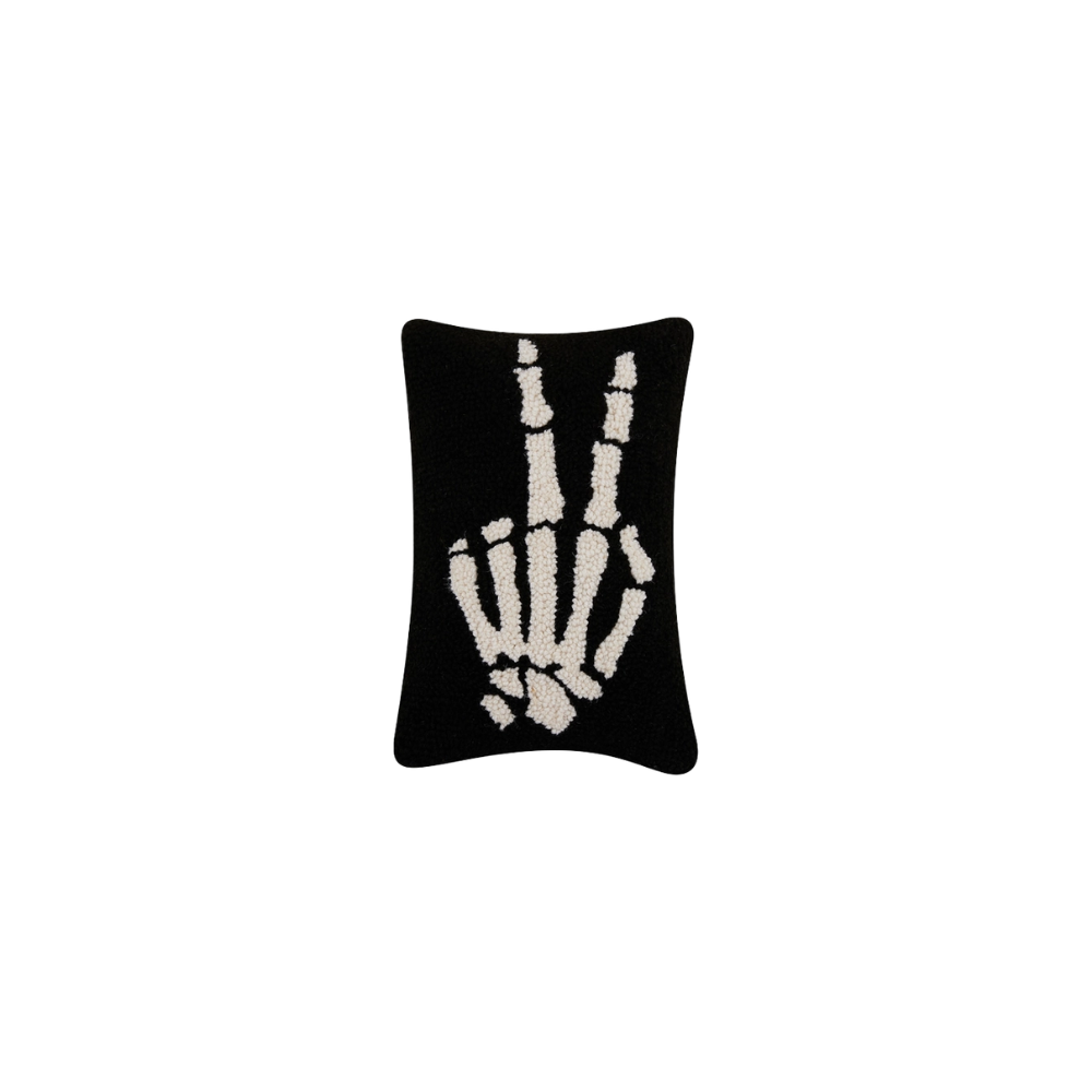 Skeleton Peace Hook Pillow