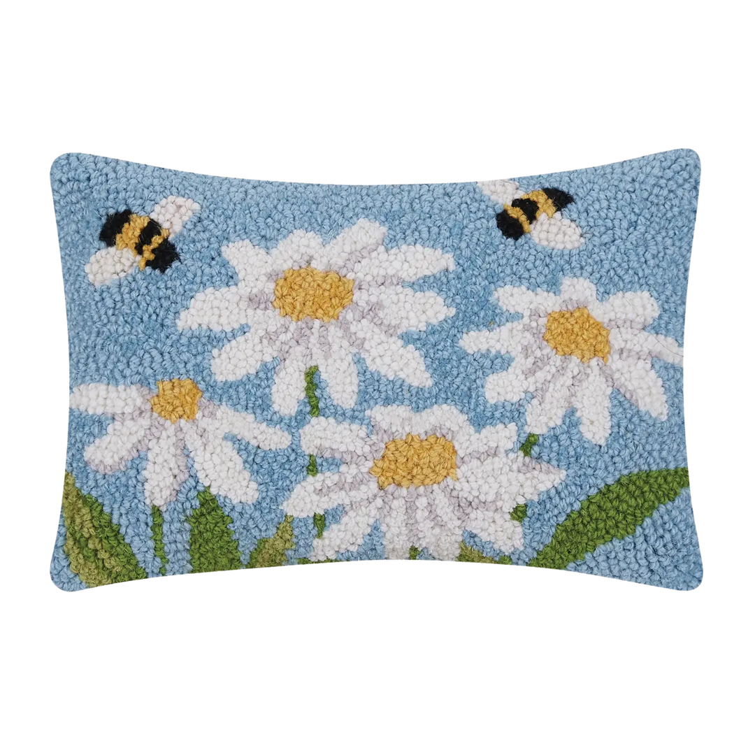 Daisies and Bee Hook Pillow