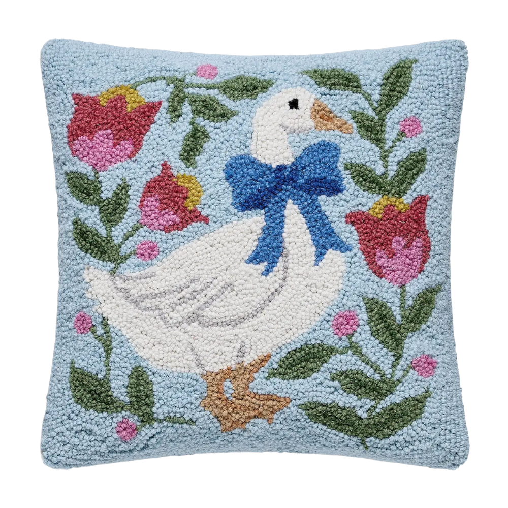 Goose Flower Hook Pillow