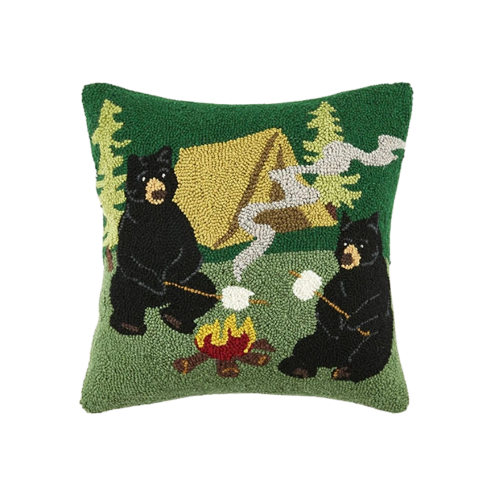 Campfire Bears Hook Pillow