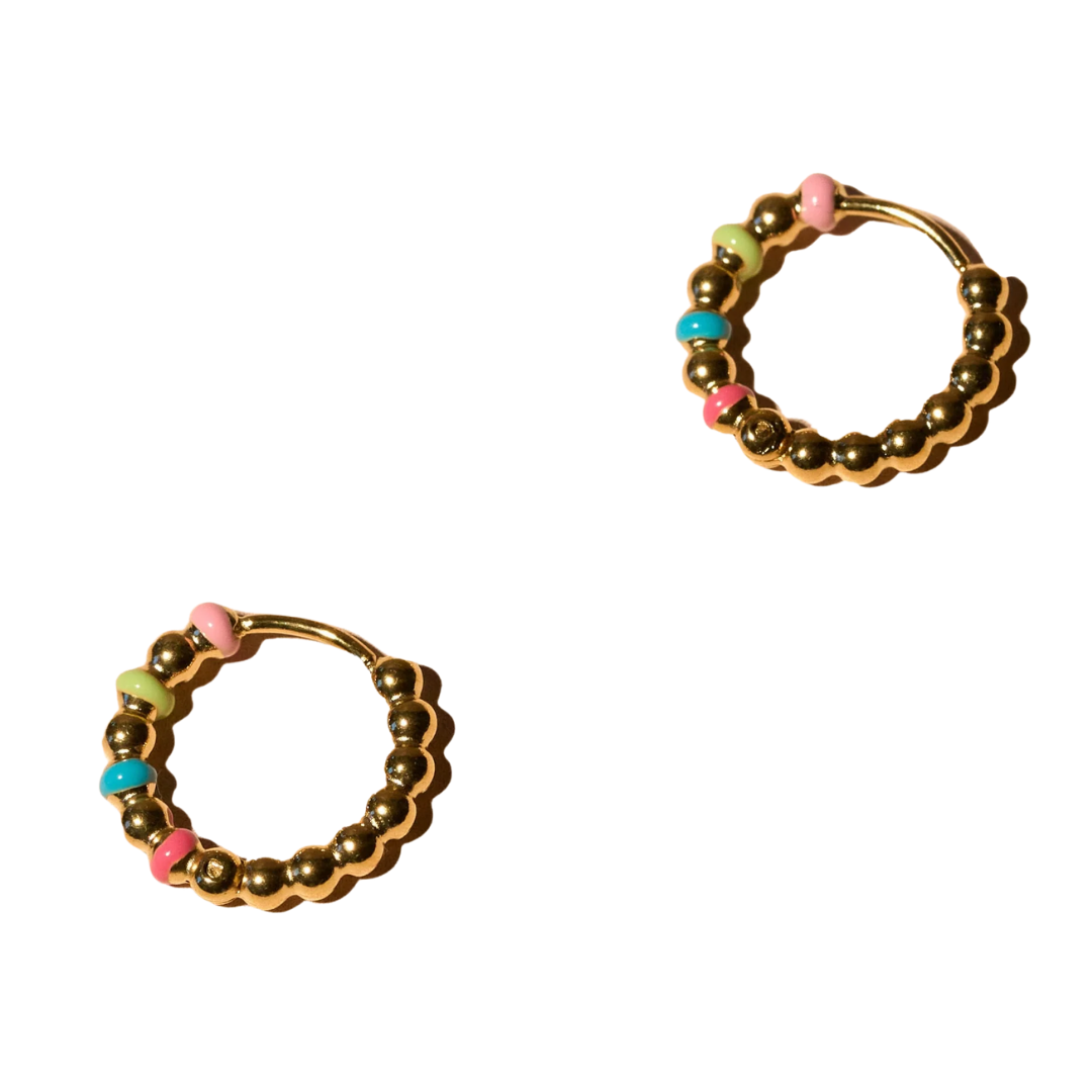 Dippin' Dots Hoop Earrings
