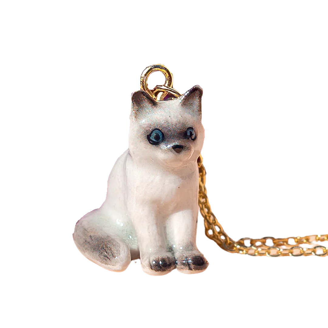 Tiny Otis Sitting Cat Necklace