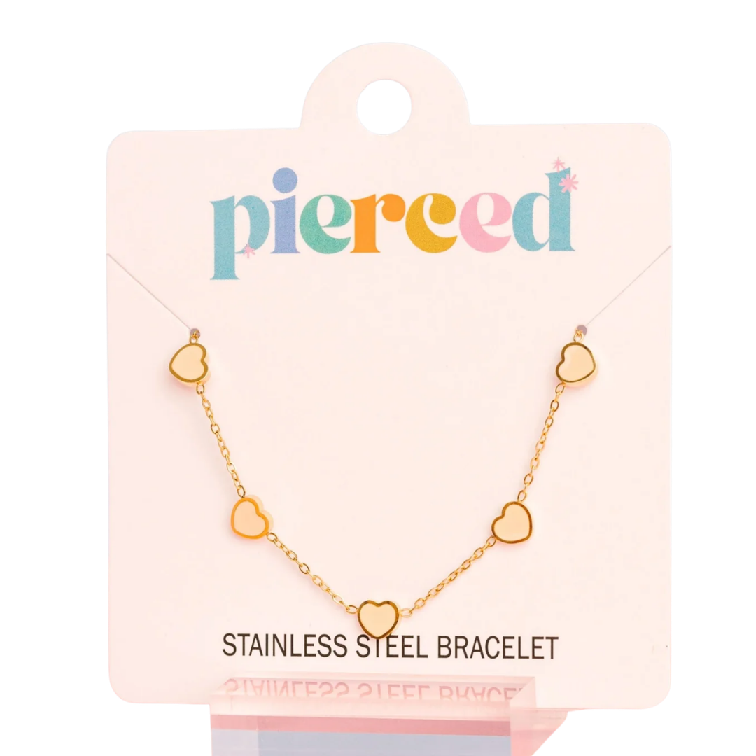 Peach Heart Bracelet