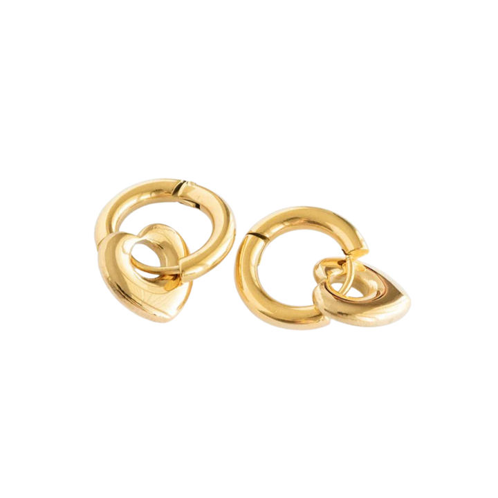Bold Heart Hoop Earrings