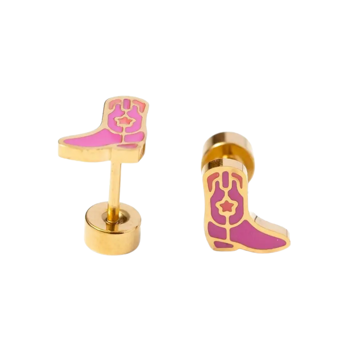Cowboy Boot Stud Earrings