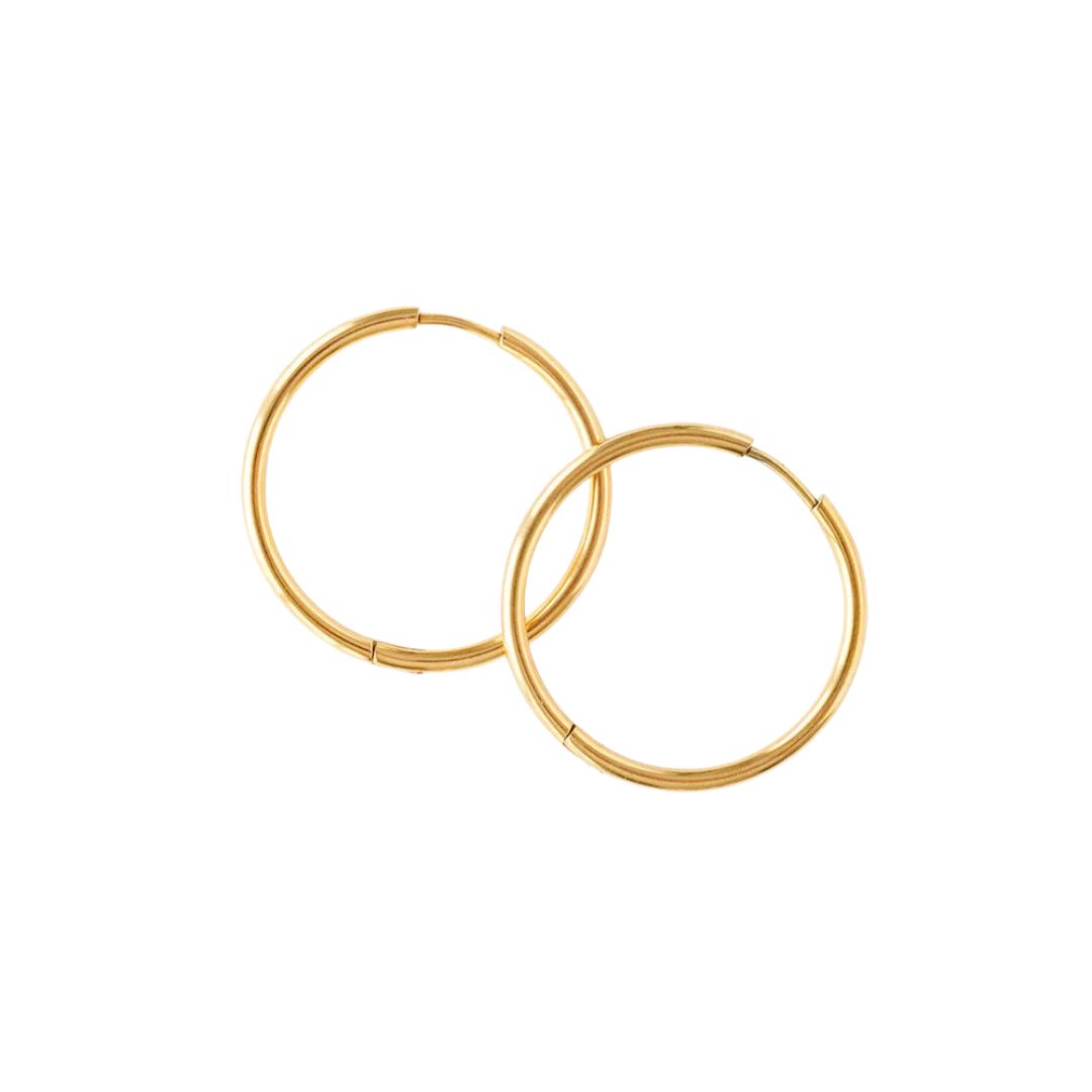 Endless Hoop Thin Gold
