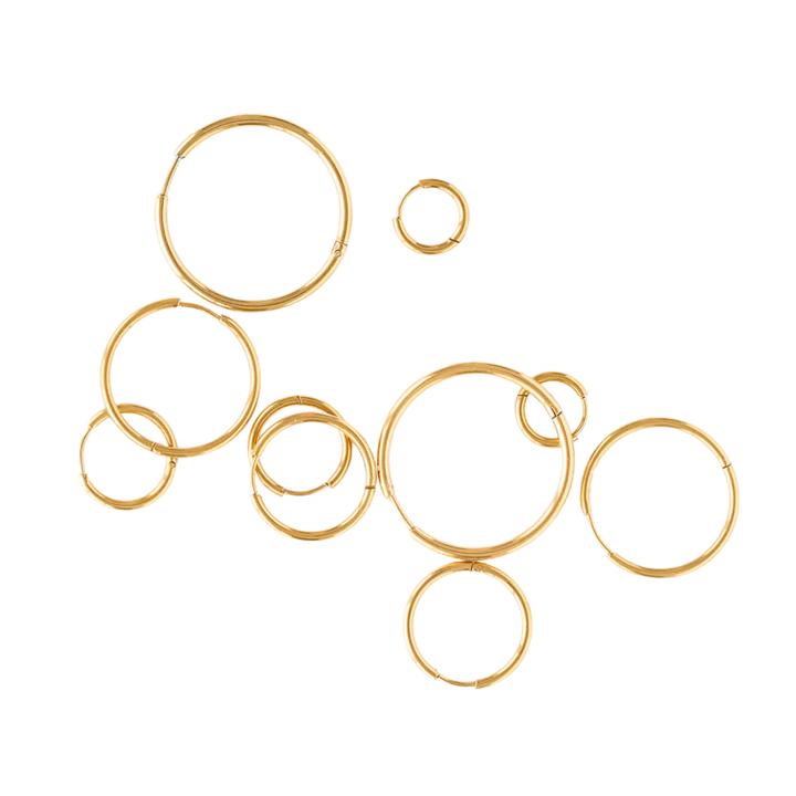 Endless Hoop Thin Gold