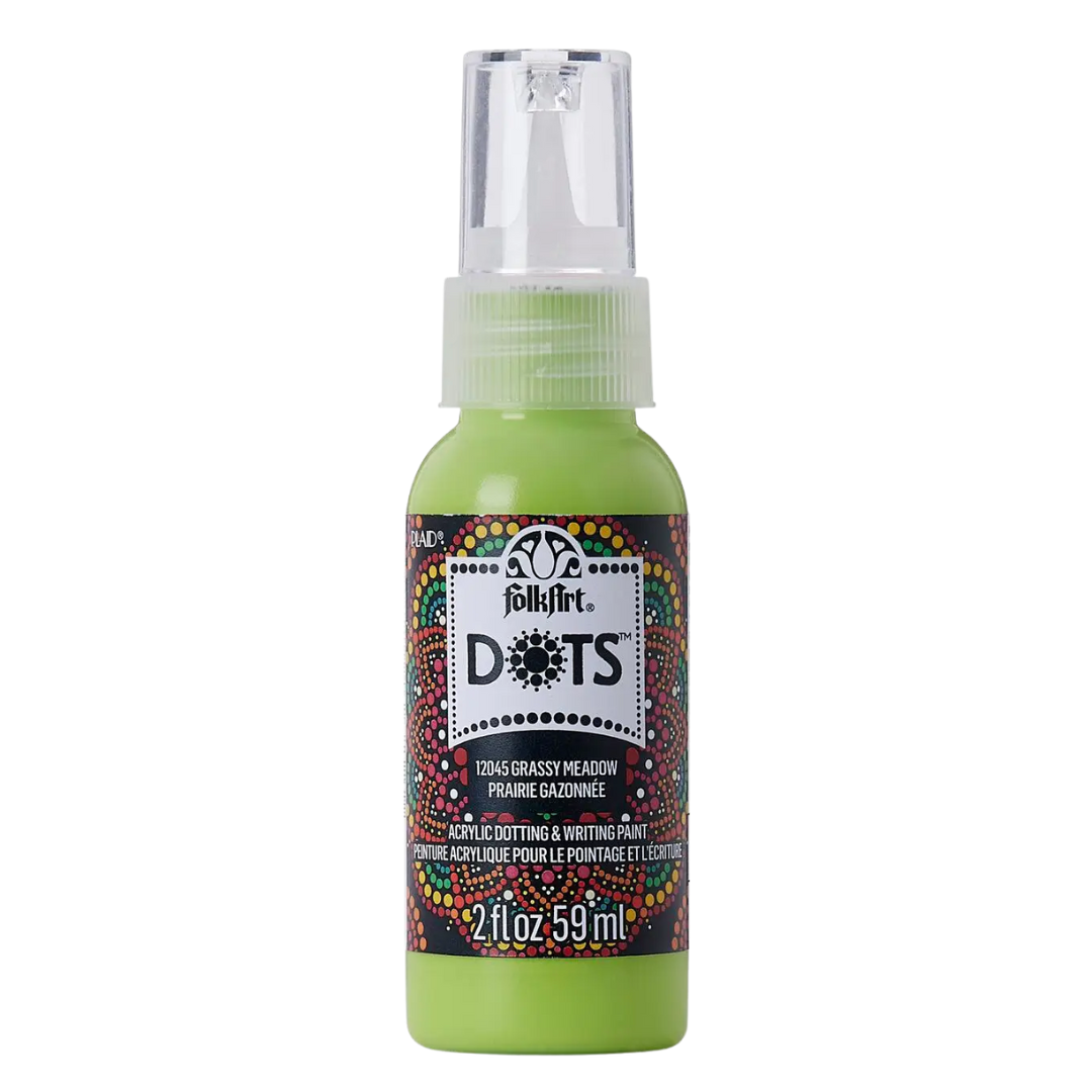Folkart Dots Acrylic Paint 2 oz - Grassy Meadow
