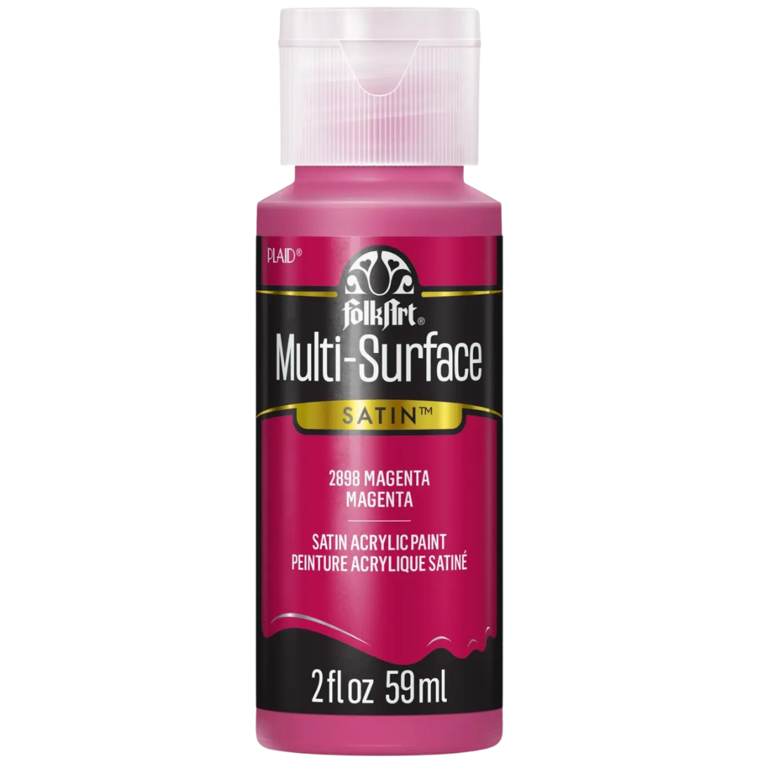 Folkart Multi-Surface Satin Acrylic Paint 2 oz -  Magenta