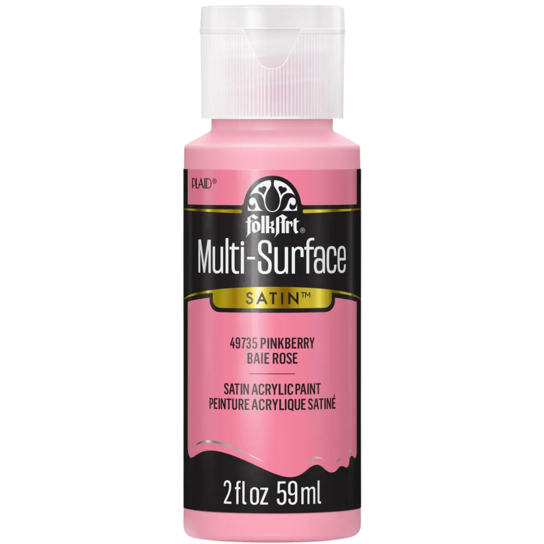 FolkArt Multi-Surface Satin Acrylic Paint 2 oz -  Pinkberry
