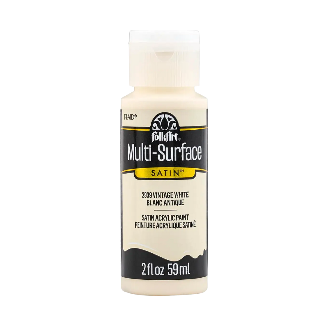 FolkArt Multi-Surface Satin Acrylic Paint 2 oz -  Vintage White