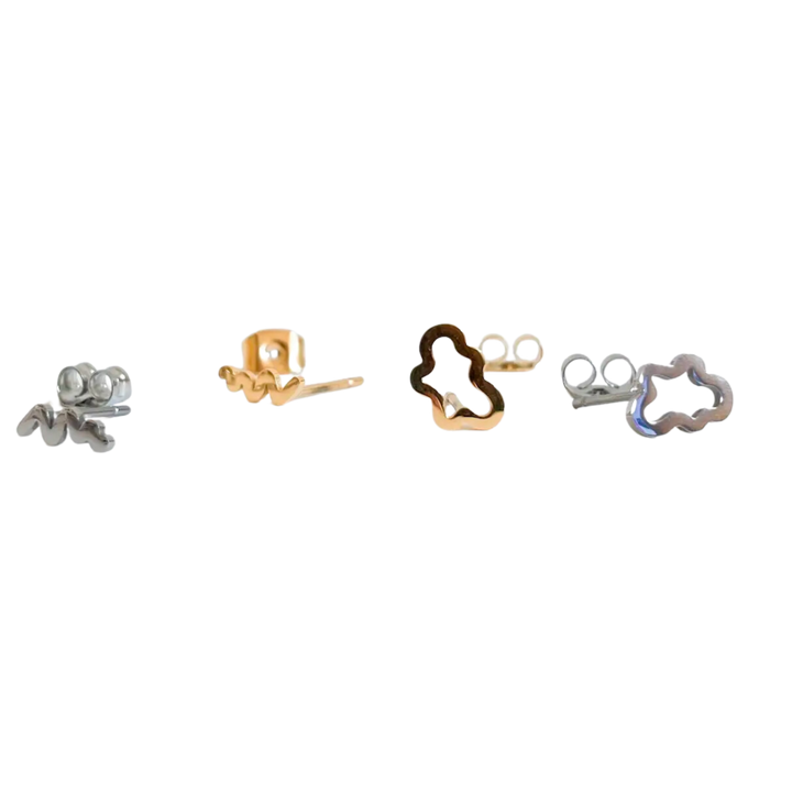 Dainty Little Tiny Things | Squiggles & Blobs | Earring Studs