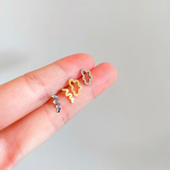 Dainty Little Tiny Things | Squiggles & Blobs | Earring Studs