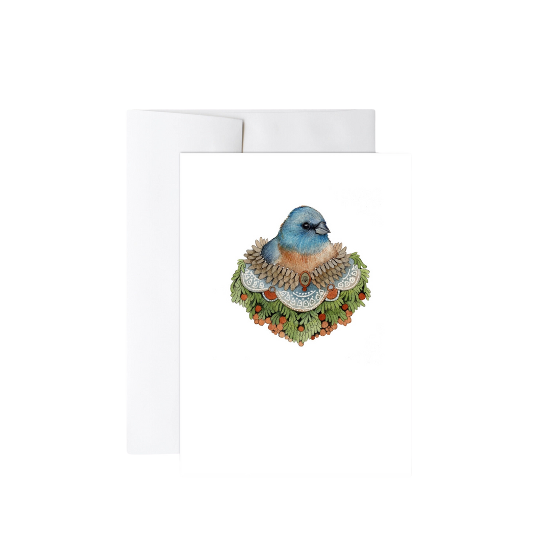 Frill and Feather Greeting Card