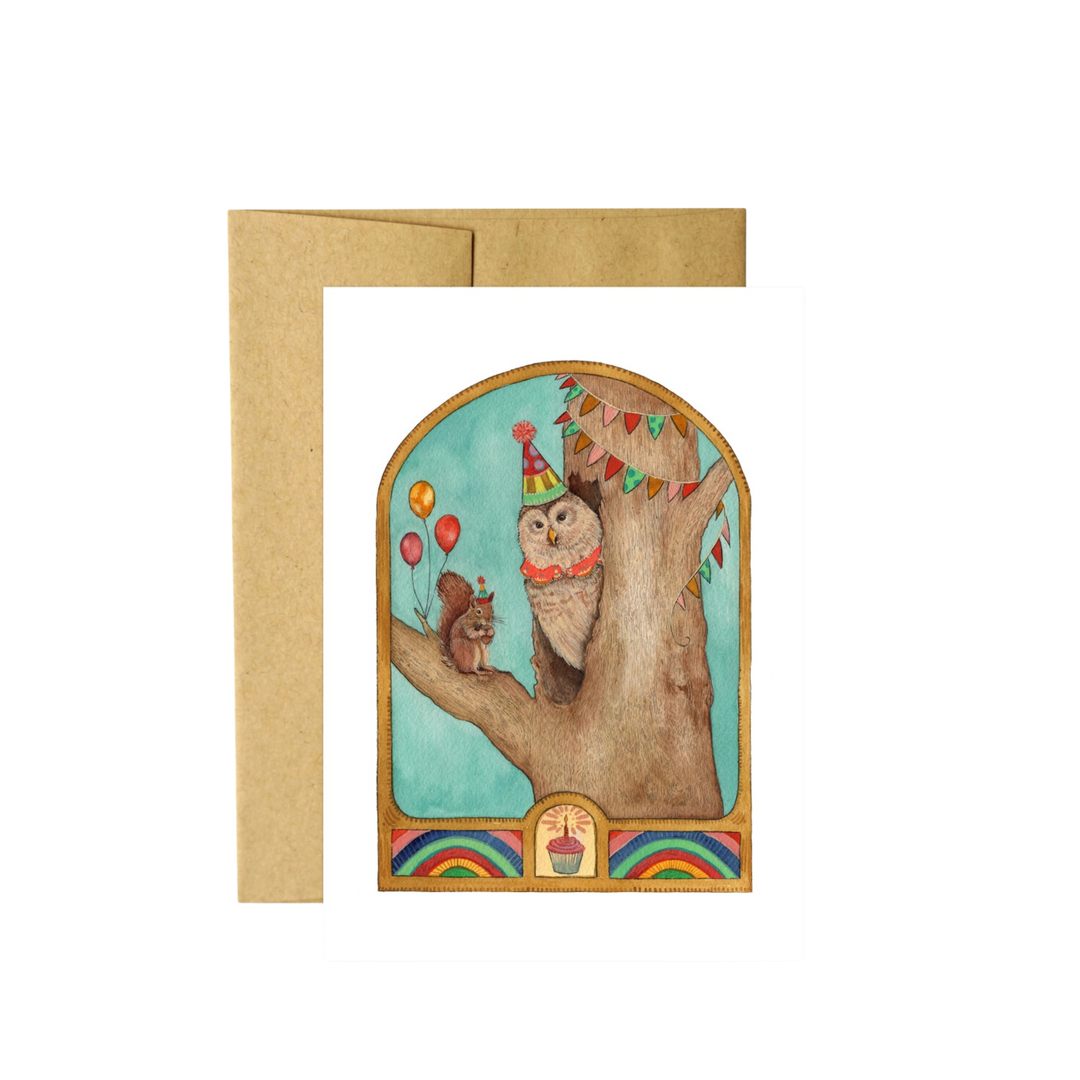 Treetop Party Greeting Card