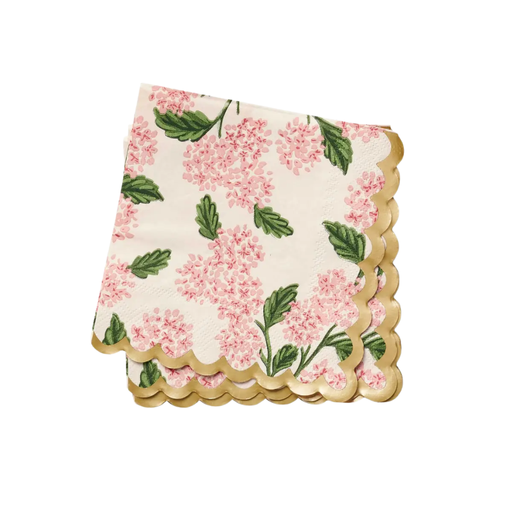 Pink Hydrangea Cocktail Napkins